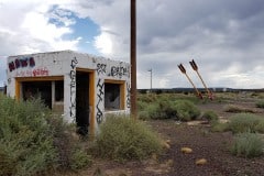 Abandoned Twin Arrows trading post along route 66