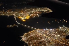 Flying over San Francisco and the bay area
