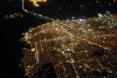 Flying over San Francisco and the bay area