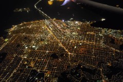 Flying over San Francisco and the bay area
