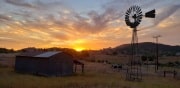 Shed and wind mill