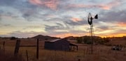 Shed and wind mill