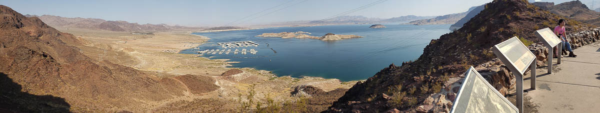 Lake Meade area. Boulder dam was closed along with the viewpoints. This is the closet I could get to the dam which is just around that hill on the right.