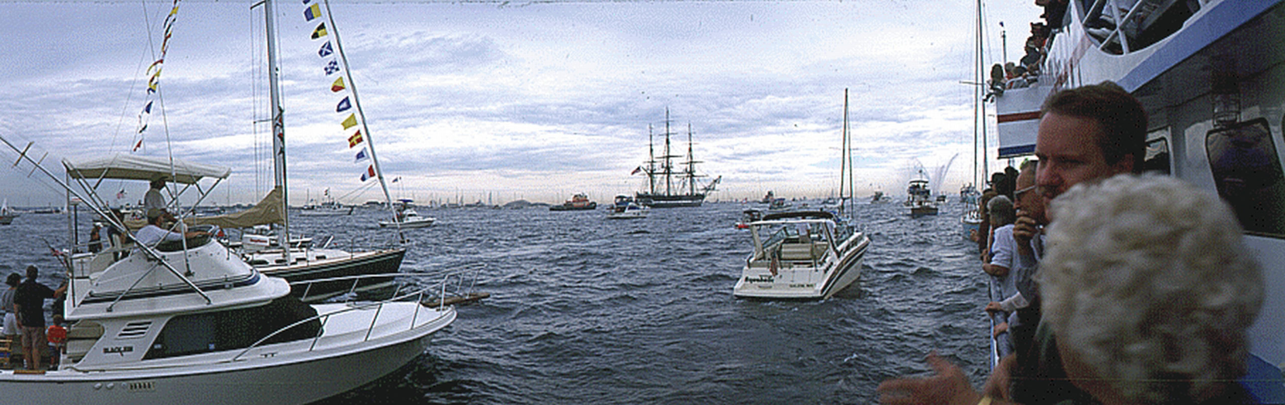 USS Constitution Sets Sail, Marblehead Harbor MA, July 1997